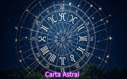 Carta Astral con Fondo de Noche Estrellada.